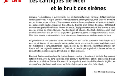 Le journal Agapê de décembre est paru